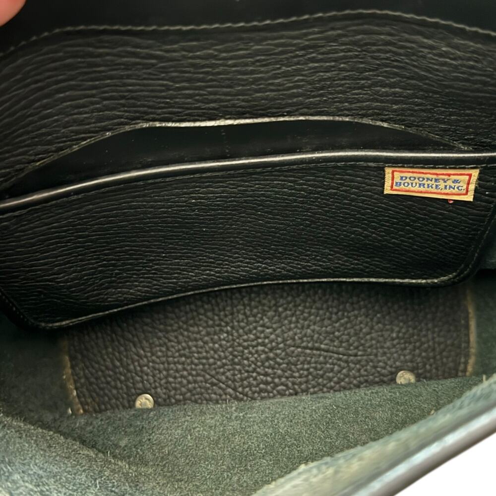 Dooney & Bourke Vintage Black All Weather Leather Bucket Bag Purse - Picture 9 of 10